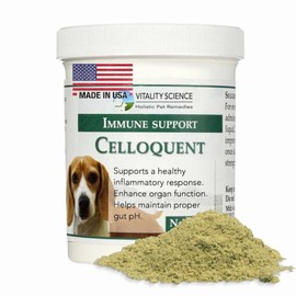 Vitality Science Vitality Science Celloquent for Dogs | Enhanced Immune Support | Maintains Proper Gut pH | Boosts Organ Function | Aids Detoxification & Healthy Inflammatory Response | 100% Safe and Natural (220g)