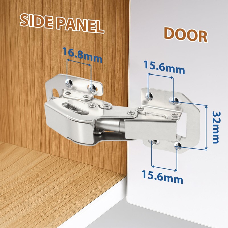 TamBee Soft Close Hinges, 90 Degree Kitchen Cabinet Door Hinges