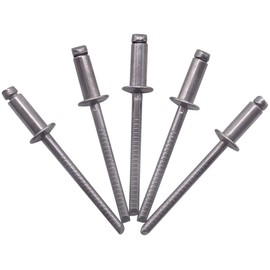 SKIR'CO (Pack of 150) Stainless Steel Blind Rivets 4.0 x 10 mm, Dome Head, Pop Rivets, DIN 7337, A2 Rivets, Thumbmandrel