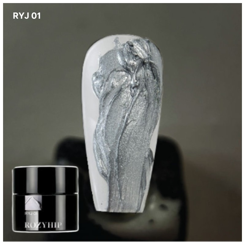 ROZYHIP Siver Collection Metallic Style Gel Nail 10ml, Color:RM01