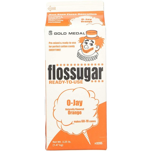 Concession Essentials - GM-Orange Floss-1ct Cotton Candy Floss Sugar Orange -1 Carton