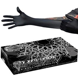 Blackwork Worldwide Chloroprene Exam Gloves for Tattoo Professionals, Medical Professionals, and First Responders (1, Medium)