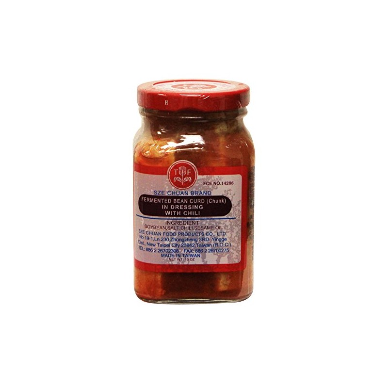 Szechuan Fermented Beancurd Tofu Spicy 10oz (pack of 3)