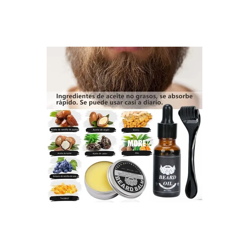 Kit Barba Cuidado Para Hombres, Herramientas De Aseo 6pcs