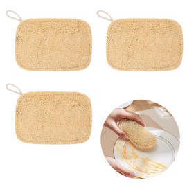 EsiFare Loofah Scourer, Dishwashing, Loofah Sponge, For Kitchen, Natural Loofah Sponge, Plant Fiber, Drying Loofah Scourer, Highly Cleaning Power, Drawstring, Convenient Storage, Double Weight,