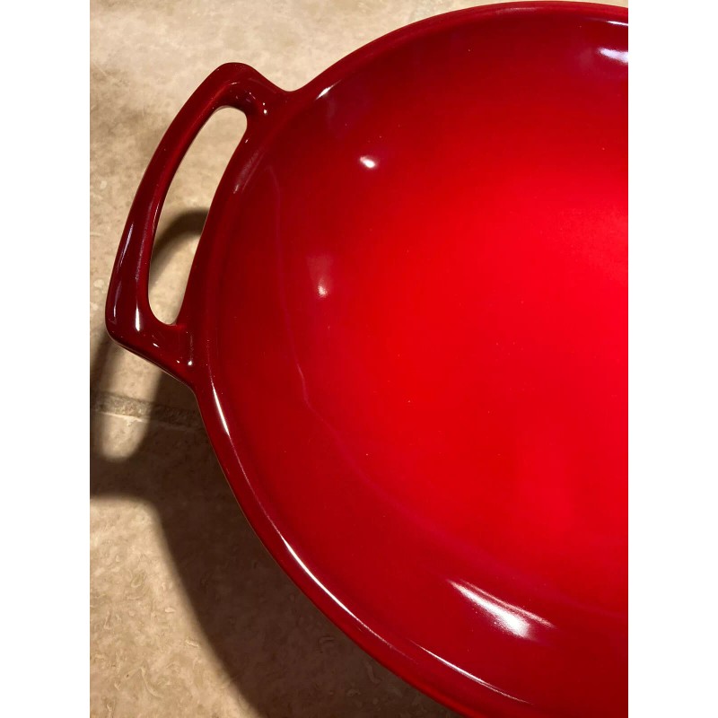 Le Creuset "Cerise" LE CREUSET 8" Stoneware Wok Dish Bowl