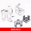 (6 Pieces) 3030 M12 Foot End Connector Floor Mount Base