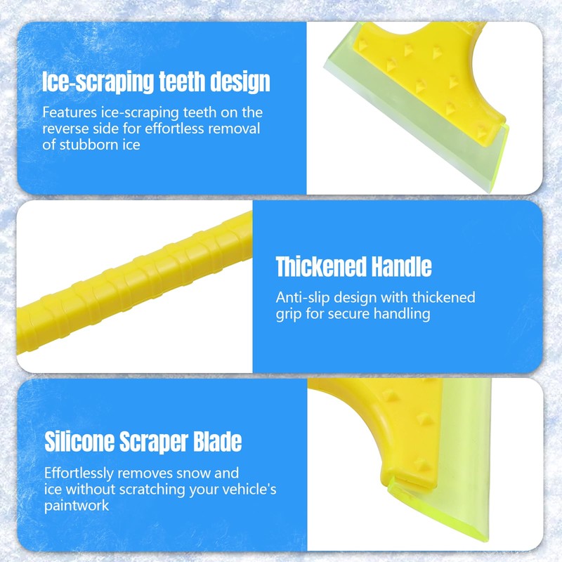 Hovom 2PCS Portable Snow Removal Shovel & Ice Scraper for