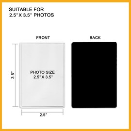 KikoSkool Magnetic Photo Pocket Refrigerator 20 Pack, Hold White 2.5X3.5 Photos, Magnetic Photo Frame for Fridge, Locker, Office Cabinet.