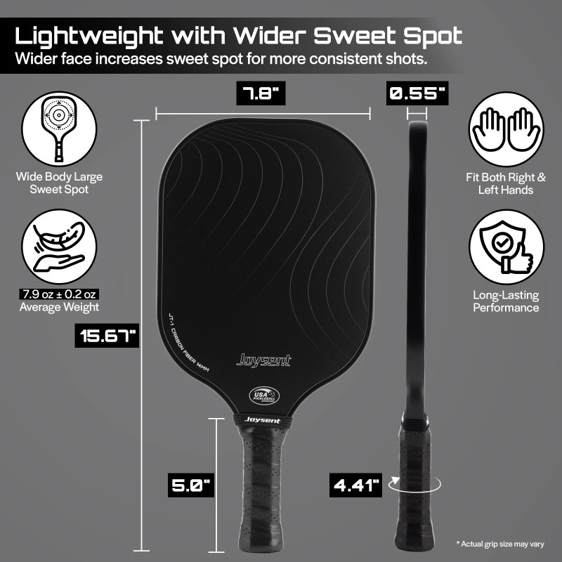 Joysent Pickleball Paddle Racket JT-1 USAPA Approved T300 Carbon Fiber
