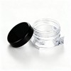 Transparent Black Cap Cosmetic Empty Cream Refill Bottle Small Capacity Container 21ea