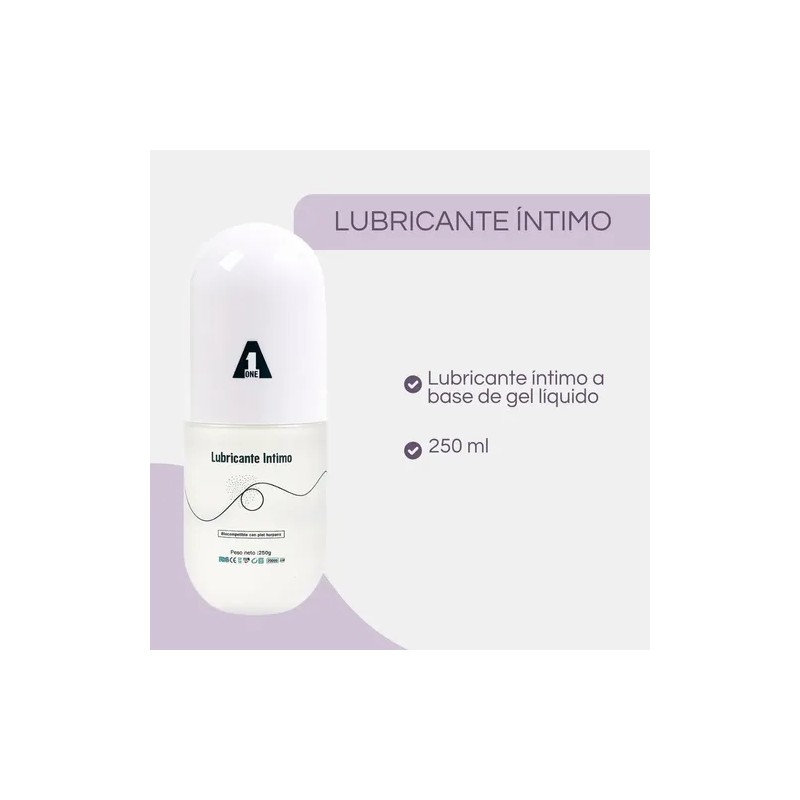 Lubricante Intimo Gel Base Agua Sabor Y Aroma Natural 250ml