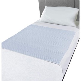 Washable Bed Protector/Pad with Tucks, Blue - Pack of 1