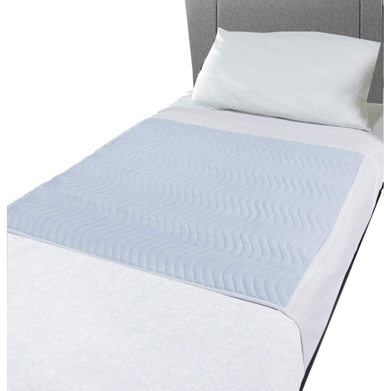 Washable Bed Protector/Pad with Tucks, Blue - Pack of 1