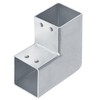 YIDU69Q 8 Pcs 2" Square Tube Fittings-2 Way Connector, L