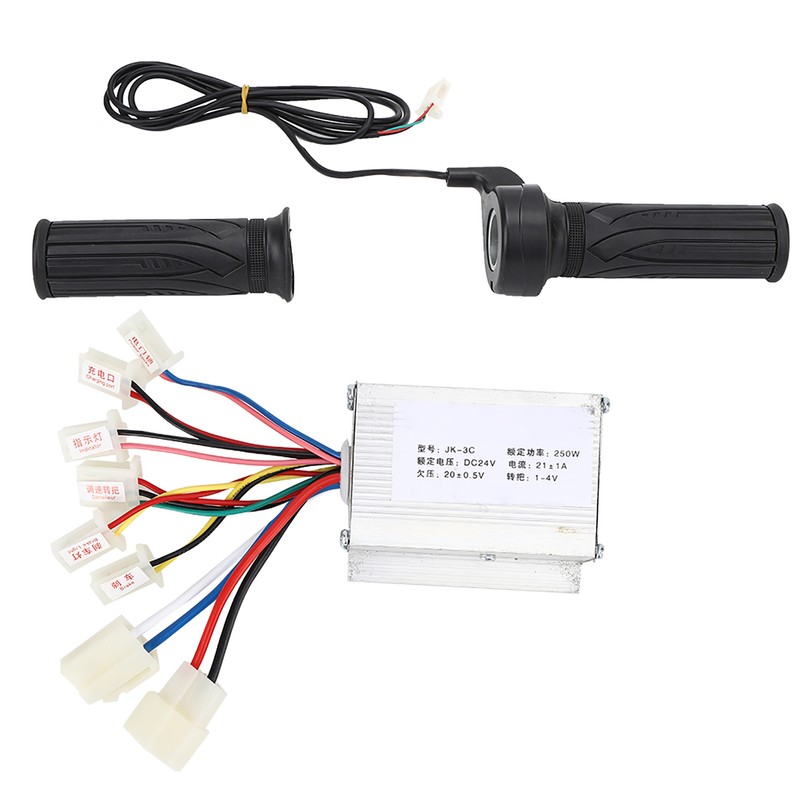 24V250W Brush E Bike Controller and Long Line Universal Thumb