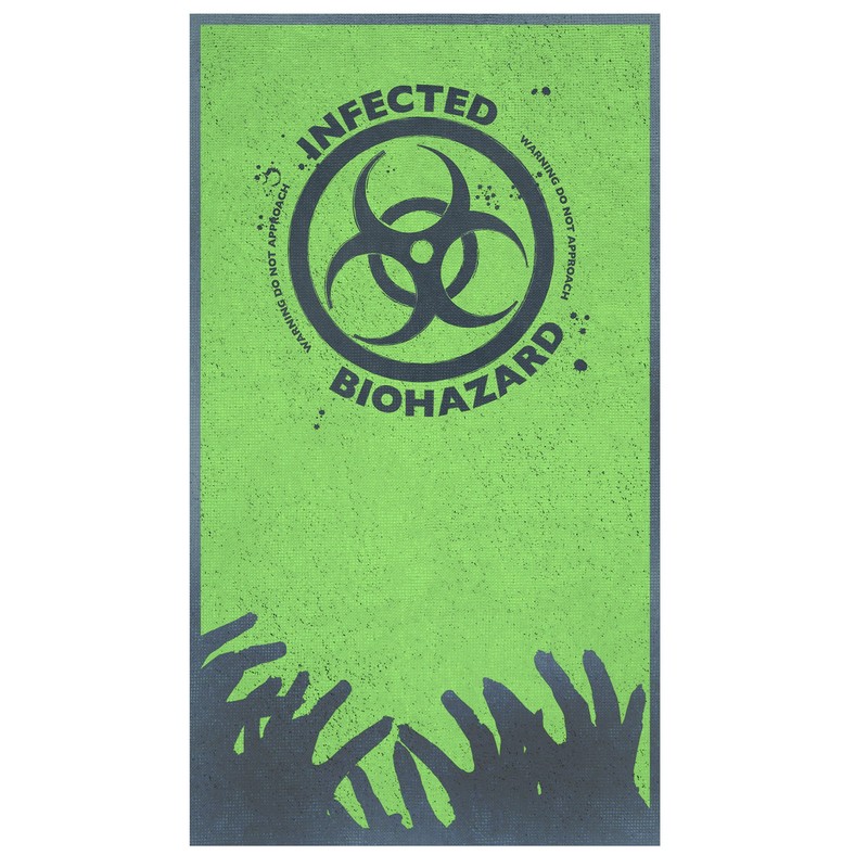Zombie Infected Beach and Bath Towel Novelty Geek Gift