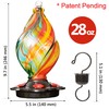 LUJII Ice Cream Shaped Spiral Hummingbird Feeder for Outdoors Hanging,