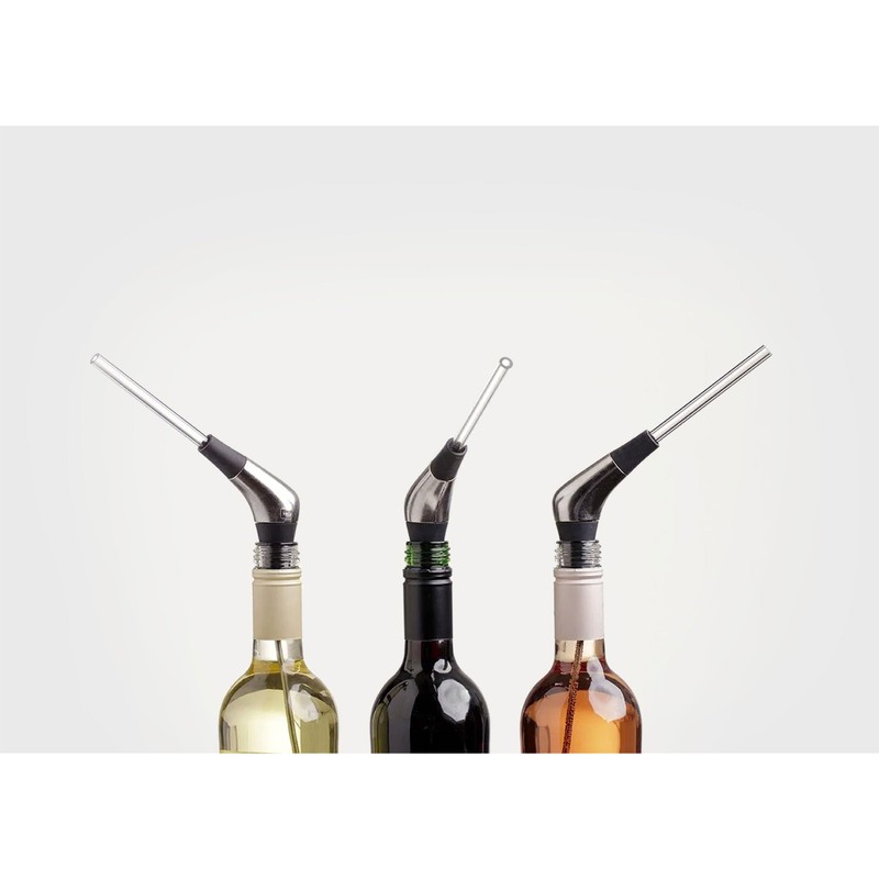 Vacu Vin Slow Pourer Wine Pourer, Plastic, Stainless Steel, Silver,