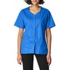 WonderWink Women's Wonderwork Short Sleeve Snap Jacket, Royal, Medium