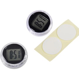 SquarezhenBo 1Pc Mini Motorcycle Clocks,Waterproof Stick-On Motorbike Mount Watch Digital Clocks,Motorcycle Clocks for Vehicle,Auto,Car,SUV and More 1.1 Diameter Small in Size and Light in Weight