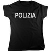 Hoodteez Polizia Women's T-Shirt, M Black