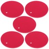 5PCS Silicone Trivet Mats Round Multipurpose Heat Resistant Non Slip