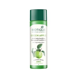 Biotique Green Apple Fresh Daily Purifying Shampoo and Conditioner for Oily Hair and Scalp 120ml