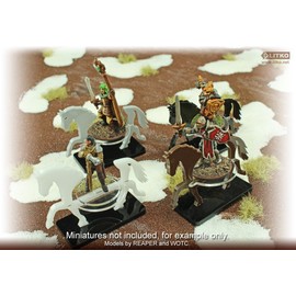 LITKO Character Mount | Warhorse | Role-Playing Games | Compatible with Dungeons & Dragons and Pathfinder Games (Black, 25x50mm Base)