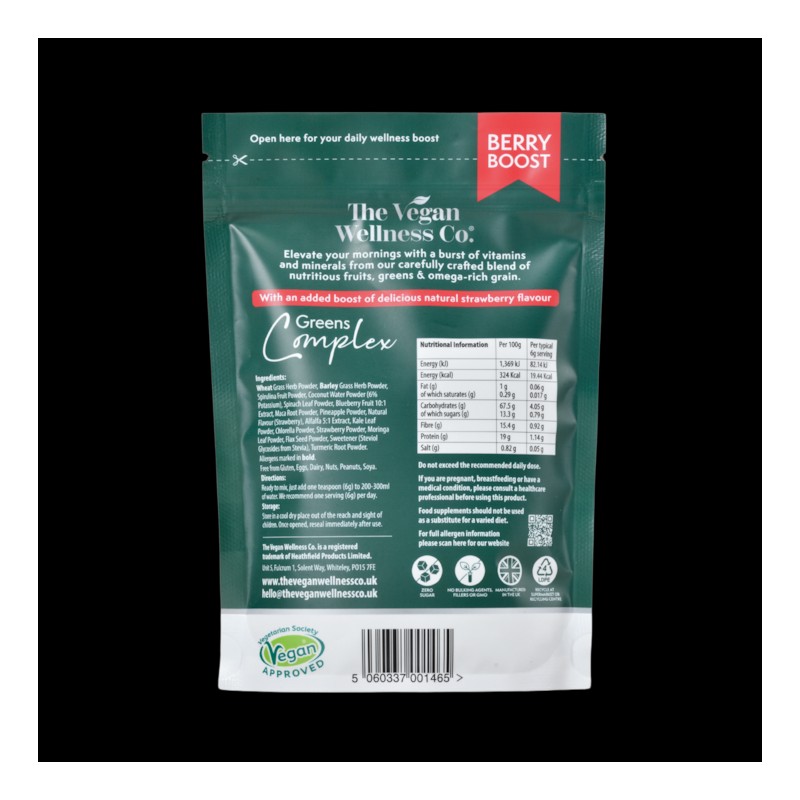 The Vegan Wellness Co. Greens Complex Berry Boost 180G