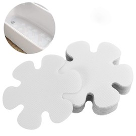 mollytek Set of 20 Tub Bath Non-Slip Seal Safe, Non Slip Tape Clear Tub Tape Anti-Tip Senior For Bathtub with Suction Cup Clear White