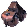 HILASON Brown 600D Poly Deluxe Horse Trail Riding Saddle Bag