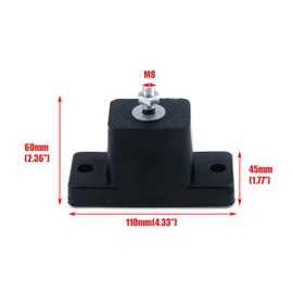 Quluxe Rubber Studs Shock Absorber Anit-Vibration Isolator Mounts for Mini Split Heat/Water Pumps, Air Compressors (Pack of 4)