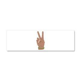 CafePress Peace Sign Car Magnet 10 X 3 10" x 3", Bumper Magnet