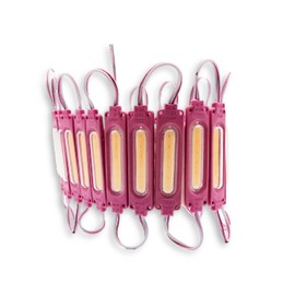 Lezalic S25 12V Tire Light, Elongated Chassis Marker, Truck LED Downlight, 20 Panels - Set of 2, 40 Links, Side Marker, Lamp, Work Light, Shoulder Light, Waterproof, 40 Panel Connection, (Pink (20 x