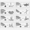50pcs Extra Long Security Bit Set,Screwdriver Bit Set, Extra Long