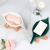 Queen-b Soap Rest Leaf, Water Flowing, Soap Dish, Drainer, Soap