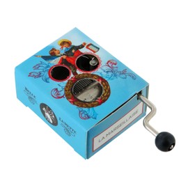 Spieluhr / Spieldose / Musikbox mit Handkurbel aus illustriertem und durchbrochenem Karton mit 18-Ton-Spielwerk - Die Marseillaise (Rouget de Lisle)