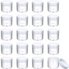 Juego de 20 tarros redondos de plástico para cosméticos con