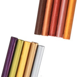 Mceal Glue Sealing Wax Rods, Sealing Wax Sticks for Wax Seal Stamp, 10pcs Pack Mix Color - Metallic