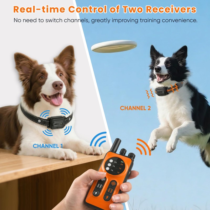 Dog Shock Collar 2 Dogs, 3300ft Dog Training Collar with