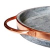 Cookstone 12" deep dish pizza pan with copper handles |