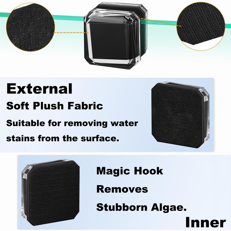 Carefree Fish Aquarium Small Super Magentic Cleaner Fish Tank Algae