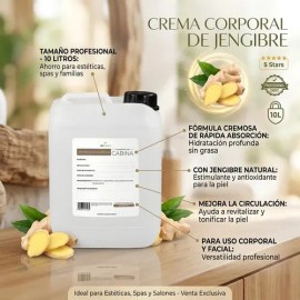 Crema Corporal Extra Hidratante Jengibre 10 Litros Beohemp                                                                                            