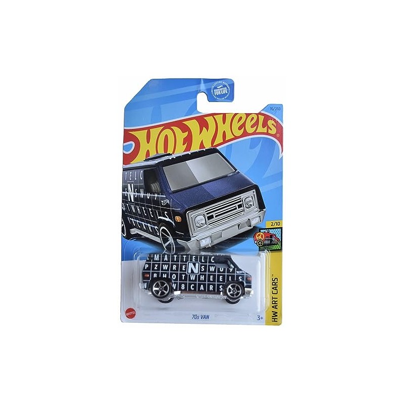 Hot Wheels 70s Van, HW Art Cars 2/10 [Blue] 16/250
