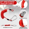 MAEZOE 6FT Trailer Brake Away Cable, Heavy Duty Steel Wire