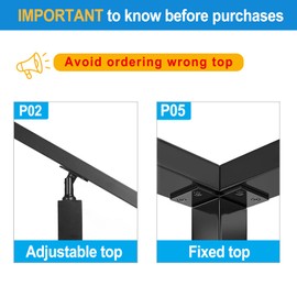 Sidasu 36"Corner Post L-Drilled Cable Railing Stainless Steel,Fixed Top Cable Railing Post Top Mount Black Stair Railing System kit, P05(Fine Frosted Coated)