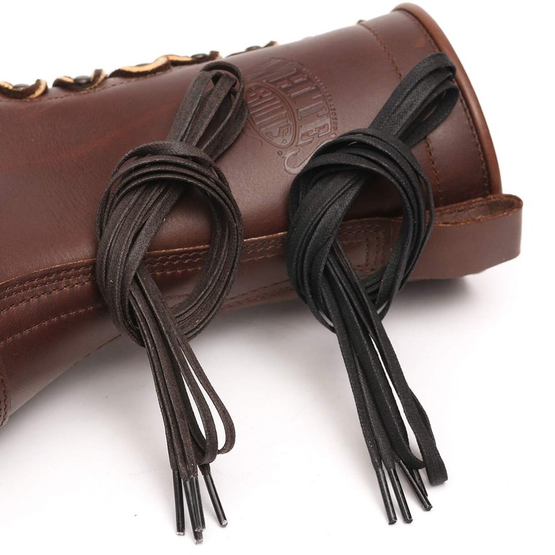 White's Boots Waxing Flat Dress Boots Lace, Braun