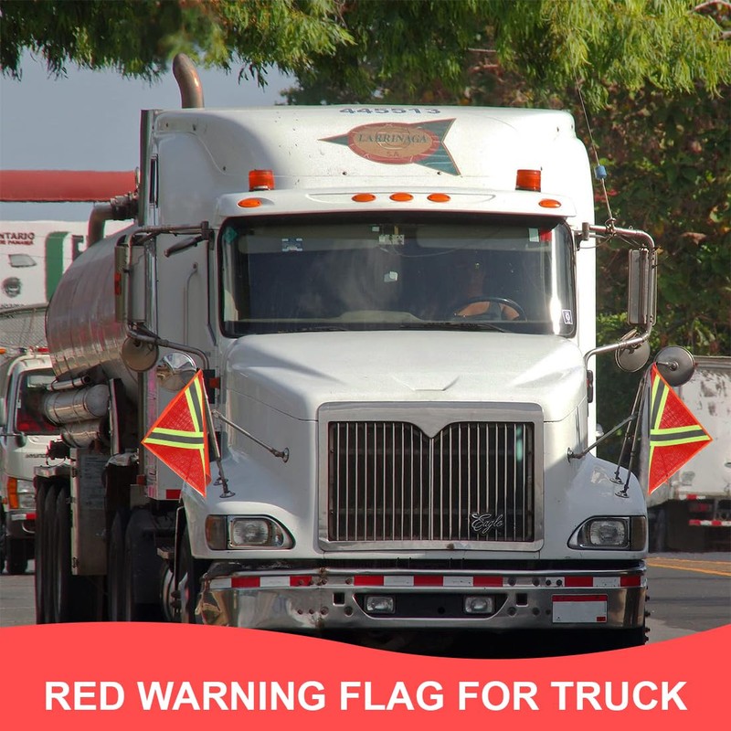 Red Flag Extra Long Highly Visible Reflective Warning Flag Red