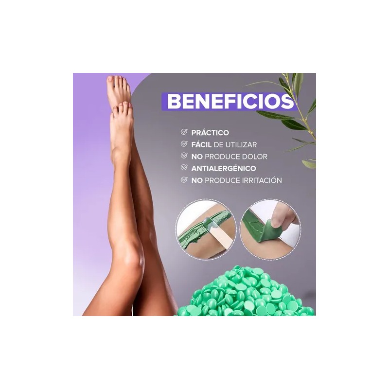 Cuidado Facial Y Corporal Cera Española Perlas Depiladoras F